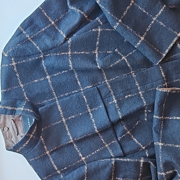 Akris Jackets & Blazers - AKRIS Black and Brown Window Pane Wool Blend Jacket 14